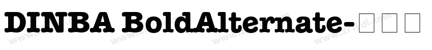 DINBA BoldAlternate字体转换